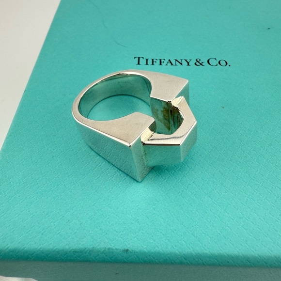 Tiffany & Co. Jewelry - Tiffany & Co. Out of Retirement Block Sculptural Ring in Sterling Silver